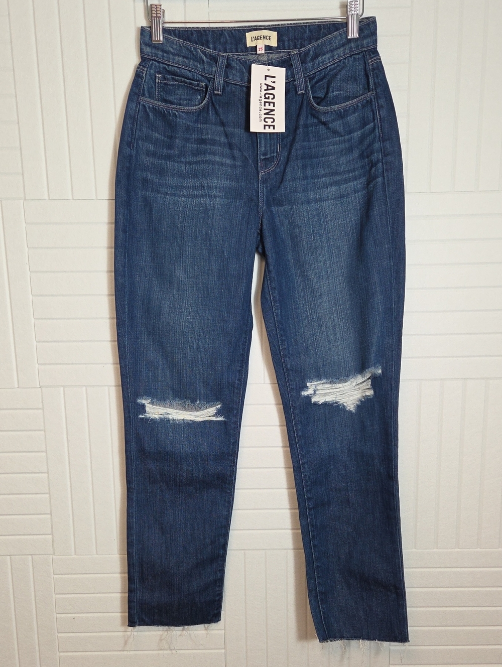 L'agence Design Showroom Sample Distressed Jeans Size 25 NWT
